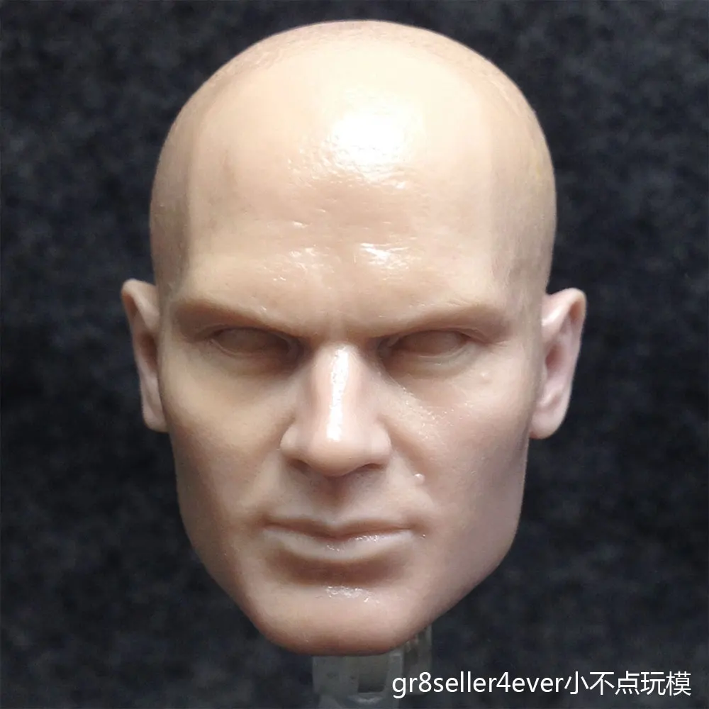 Масштаб 1/6 изготовленный на заказ бесцветная голова Hitman Agent 47 подходит для фигуры