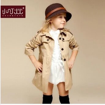 Fashion Children Clothes 2014 Outwear Girls Trench Red&ampPurple&ampKhaki 3 Colors Free Shipping A434 | Мать и ребенок