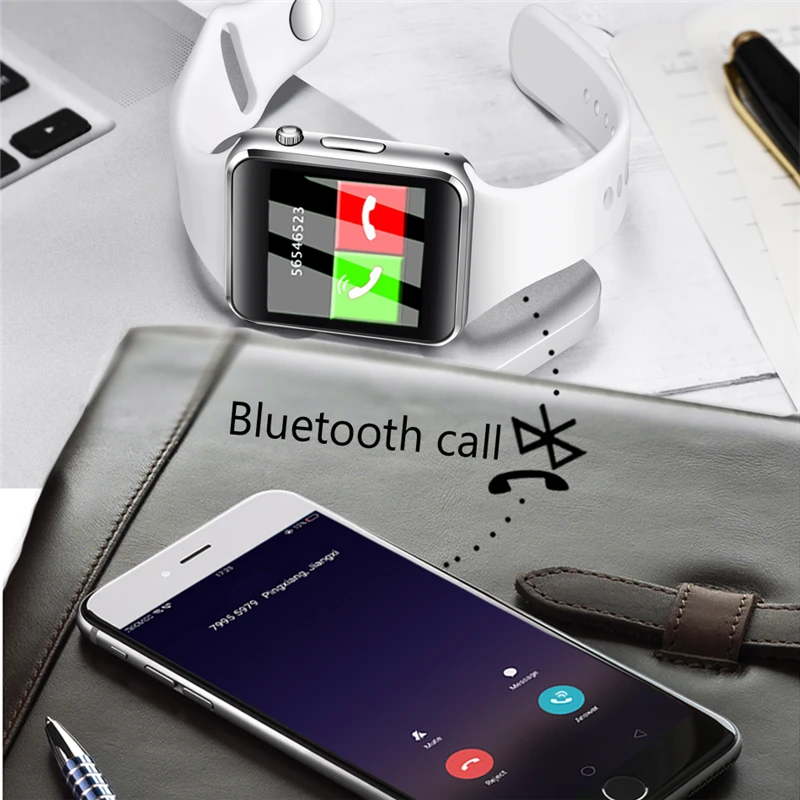 Умные часы для мужчин и женщин с поддержкой sim-карты TF Bluetooth шагомер