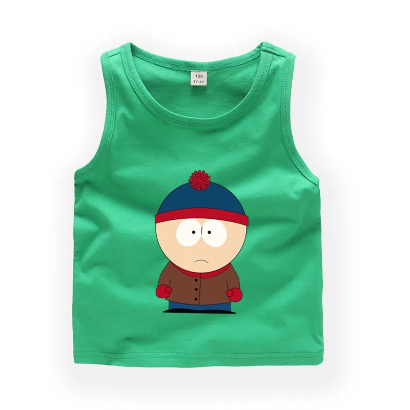 От 2 до 9 лет Детская футболка без рукавов с героями мультфильмов Стэн марш милые
