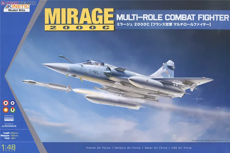 Kinetic 1/48 Mirage 2000C многопозиционная модель боевого истребителя