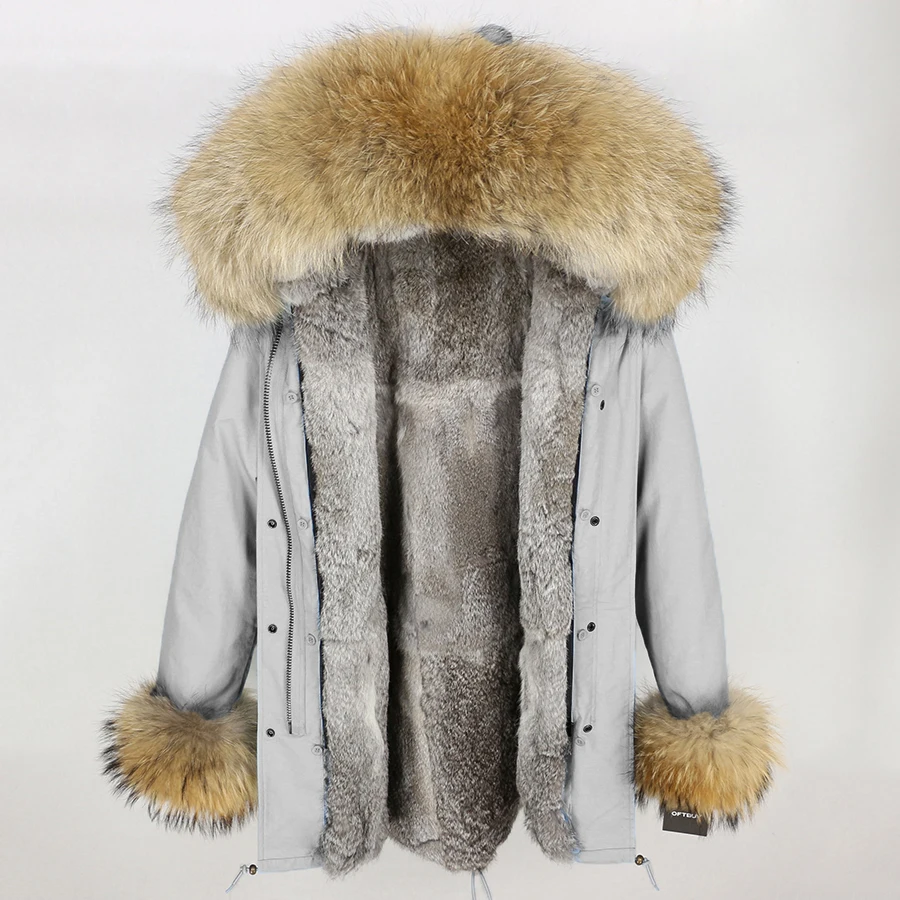 10 OFTBUY, пальто с натуральным мехом, длинная парка, зимняя куртка для женщин, воротник из натурального меха енота, капюшон, подкладка из меха серебристого кролика, уличная одежда, бренд - Цвет: 10