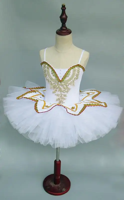 white tutus Профессиональные балетные пачки для детей из балета "Лебединое озеро" Костюм Детское платье балерины Leorard с юбкой блинное танцевальное платье для девочек - Цвет: white tutus