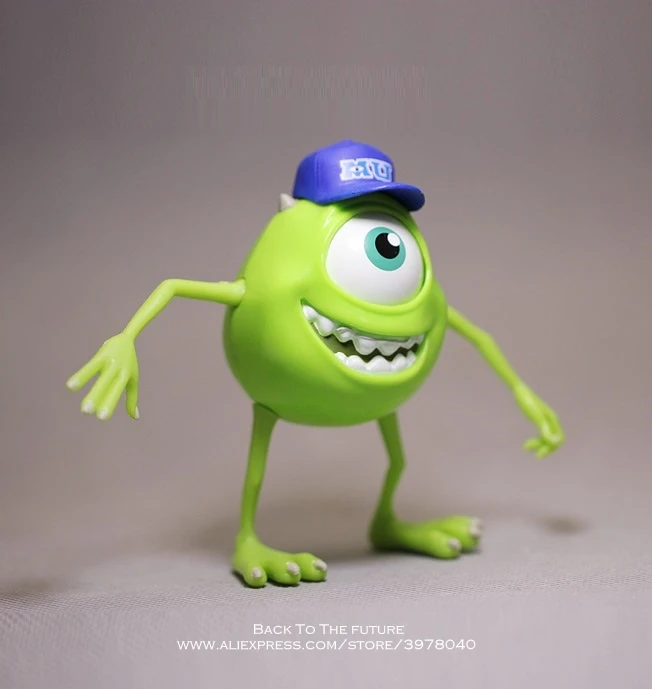 disney monsters university mike wazowski mr q 10cm action figure anime mini decoration pvc collection figurine toy model gift free global shipping