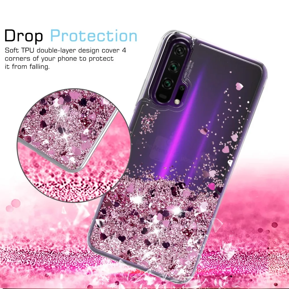 Чехол для huawei Honor 20 Pro с динамическим жидким блеском и зыбучими песками для huawei Honor 20, мягкий ТПУ чехол Slicone