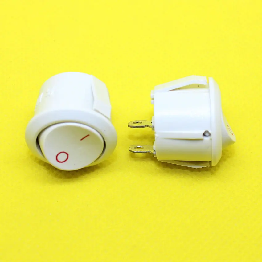 AJ-090 LED DIY thumb circular button switch 3A 250V lamp lighting white two foot ship power base |