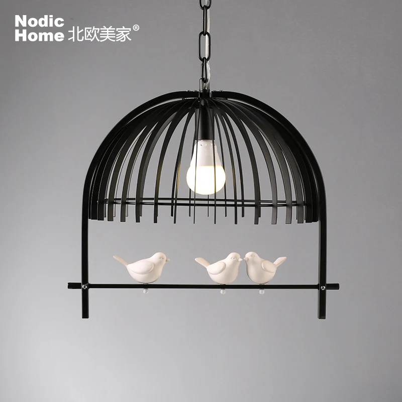 Скандинавский Новый RH птичья клетка Подвесная лампа американская кантри