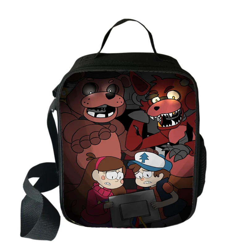 Freddy 14 Мультфильм пять ночей у Фредди Портативный Ланч-мешок для женщин и мужчин пикника Кемпинг термо изолированная сумка для школьников мешок для хранения еды - Цвет: Freddy 14