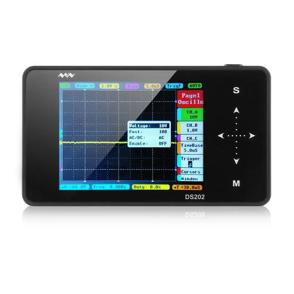 Портативный мини осциллограф LIXF Nano ARM DS202 с сенсорным экраном цифровой память 8 Мб