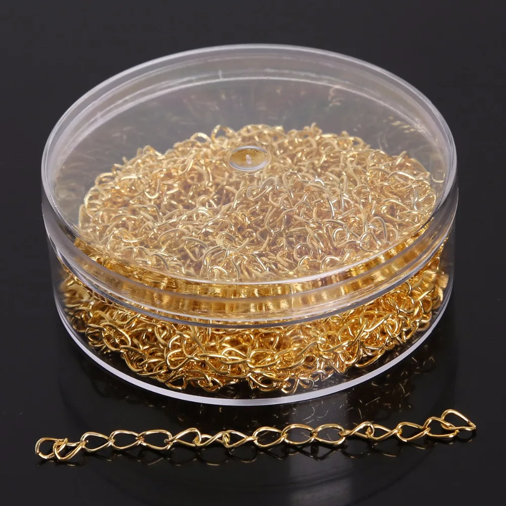 Оптовые поставки 100 500 шт 6 5*2 3 см коробка Rhodium Color Chain Pins иголки прокладки крючки для