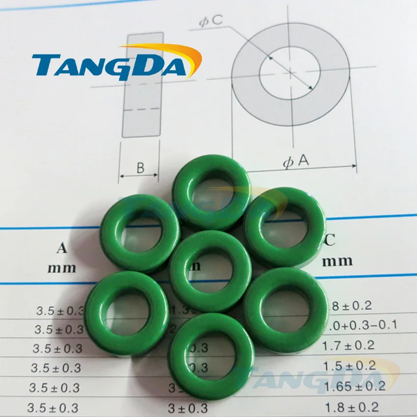 Изолированный зеленый ферритовый сердечник Tangda 38*25*13 магнитное кольцо магнитная