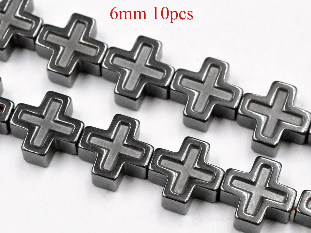 FLTMRH черный гематит из натурального камня крест подвеска сделай сам ожерелье