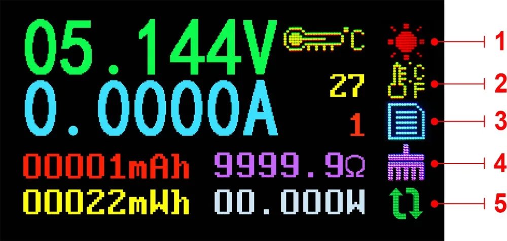 RD AT35 5 цифр USB 3,0 цветной ЖК-Вольтметр Амперметр Напряжение измеритель тока мультиметр Зарядка батареи банк питания USB Тестер
