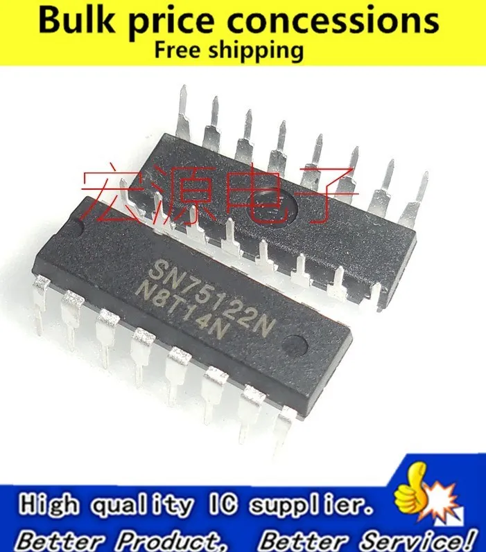 

Free shippin 10pcs/lot SN75122N SN75122 DIP-16 IC
