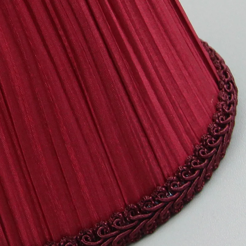 Винно красные тканевые лампы декоративный абажур зажим|Колпаки и абажуры для