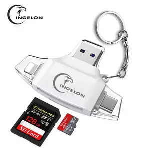 Кардридер INGELON для SDMicro SD, TF, OTG, умный адаптер для карт памяти для iPhone, iPad, MacBook air, ноутбука, адаптер для кардридера usb 3,0