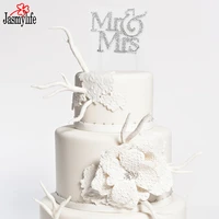 wedding decoration toppers goldensliver mrmrs cake card metal baking cupcake insert card cake decorating tools