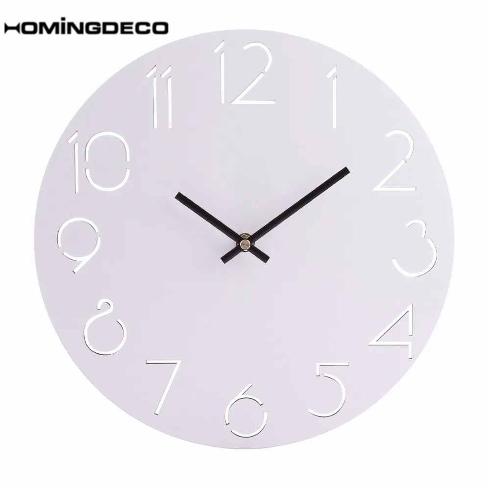 Homingdeco креативные настенные часы круглые простые домашний декор французская