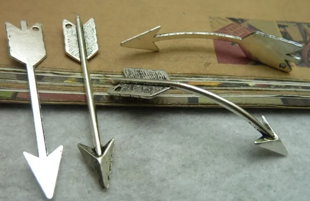 Винтажные античные серебряные стрелы для апидов аксессуары ручной работы 50 шт.