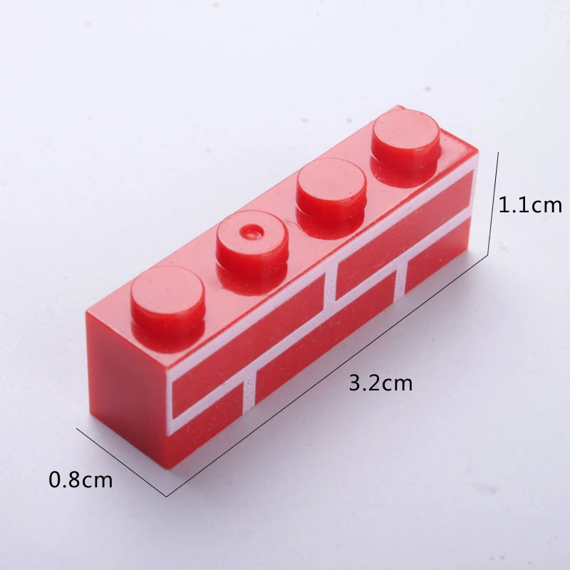 100 шт. детские игрушки 1X4 замок город МОС DIY настенные линии конструкторных блоков