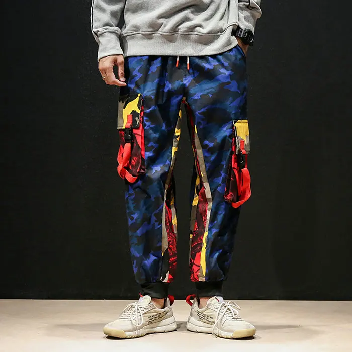 camouflage B Уличная одежда, штаны-шаровары, мужские камуфляжные повседневные штаны для бега, мужские спортивные штаны в стиле хип-хоп, мужские M-5XL - Цвет: camouflage B