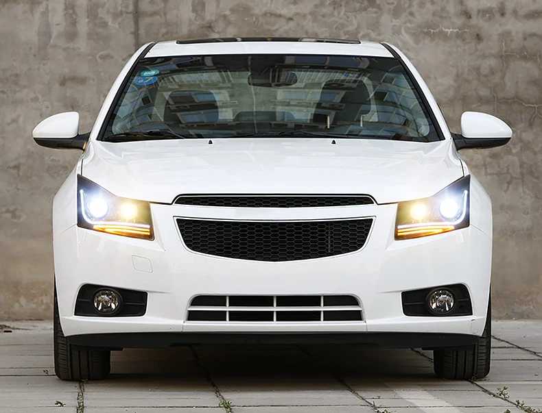 Ownsun Eagle Eyes светодиодный DRL Bi-xenon проектор линзы фары для Chevrolet Cruze 2009