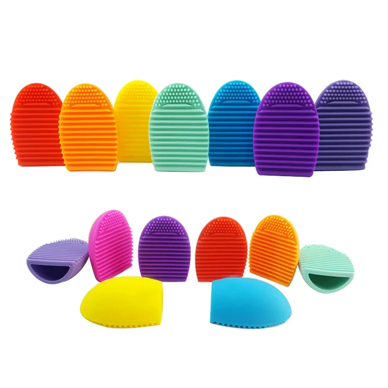 1 шт. кисти для чистки макияжа|brushegg clean brushes|makeup washing brushglove scrubber |