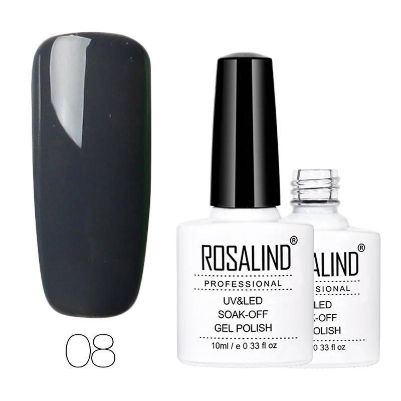 RD08 Гель ROSALIND 1, 10 мл,, чистый цвет, серия, Гель-лак для ногтей, повседневный Гель-лак, УФ светодиодный, для маникюра, для наращивания ногтей - Цвет: RD08
