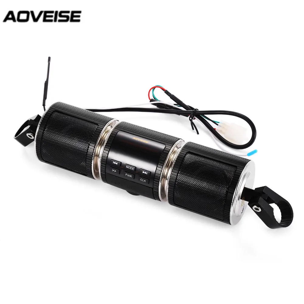 AOVEISE MT487 DC 12V мотоцикл Bluetooth MP3 музыкальный плеер Hi Fi 5W IP54 водостойкий светодиодный