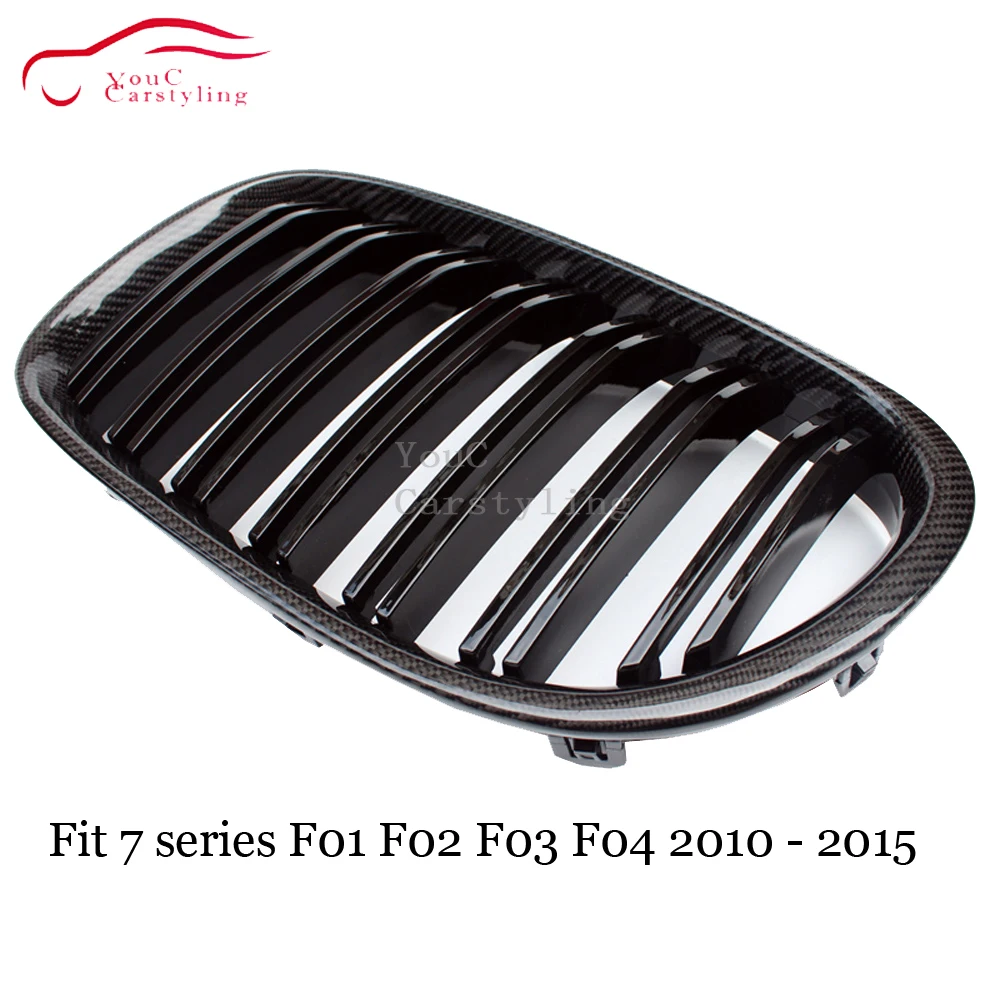 Передняя решетка радиатора F01 из углеродного волокна для BMW 7 серии F01/F02/F03/F04 sedan 740i