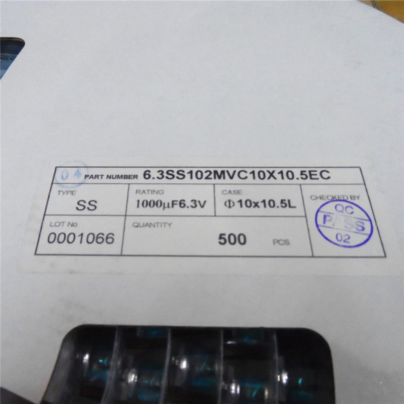 10 шт. 1000 мкФ 6 3 В SS 10x10 5 мм 6.3SS102MVC10X10.5EC 6.3V1000uF SMD алюминиевый электролитический