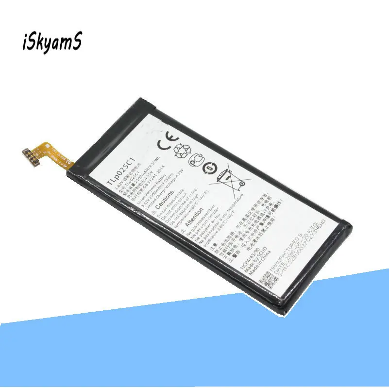 ISkyams 1x2500mAh TLP025C2 / TLP025C1 Сменный аккумулятор для Alcatel One Touch POP 4 Plus + OT 5056D 5056A