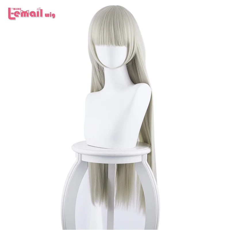 L email парик Kakegurui Momobami Ririka Косплей парики 80 см длинные прямые косплей женские
