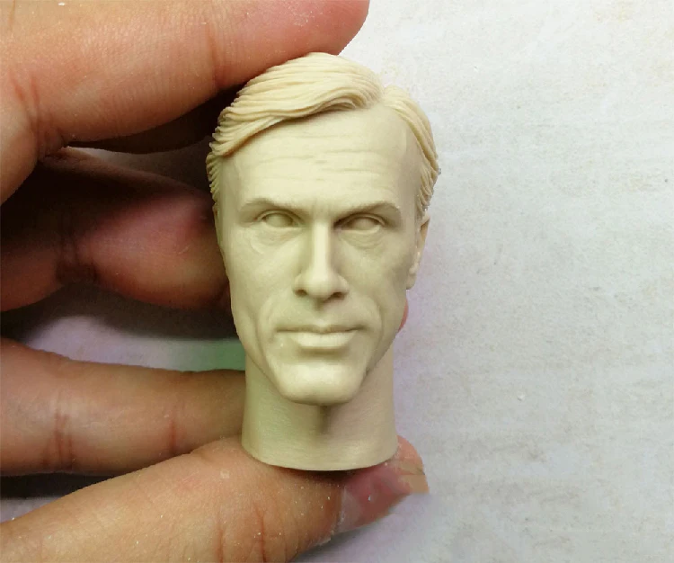1/6 г. Неокрашенная голова Hans Landa Christmas oph Waltz DIY модели|Игровые фигурки и