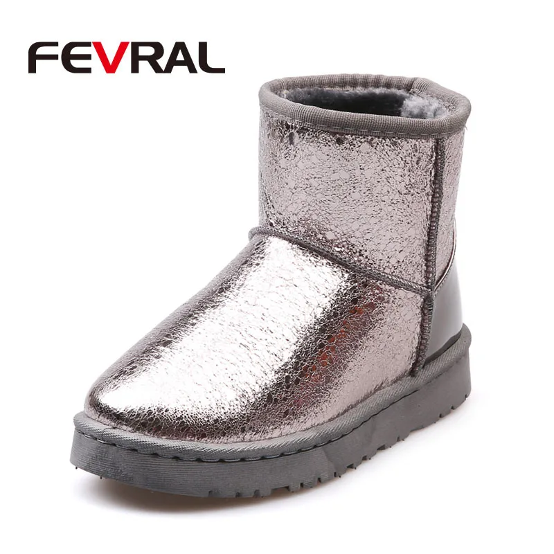 Gray FEVRAL; модные повседневные непромокаемые ботильоны; британский стиль; на платформе; без шнуровки; из искусственной кожи; в байкерском стиле; однотонные ботильоны martin; женская обувь - Цвет: Gray