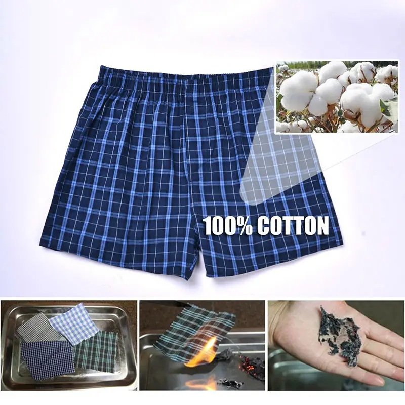 5 шт./лот мужские трусы боксеры из 100% хлопка сексуальное мягкое клетчатое нижнее