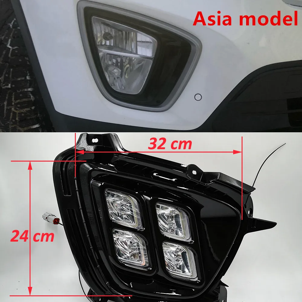 CSCSNL 1 комплект для KIA Sorento 2015 2016 2017 светодиодный ные дневные ходовые огни 12 В ABS