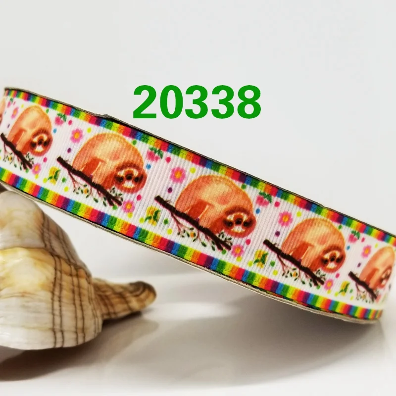 Бесплатная доставка 50 ярдов мультяшный Единорог печатная корсажная лента 20422 |