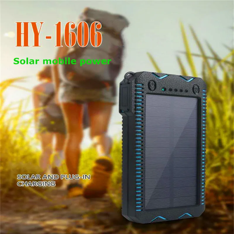 NTSPACE Солнечный Мощность банк Водонепроницаемый 10000mAh Солнечное Батарея Dual USB