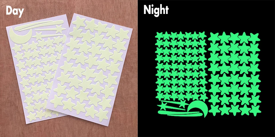 Милые Светящиеся Настенные наклейки с лампочками светится в темноте