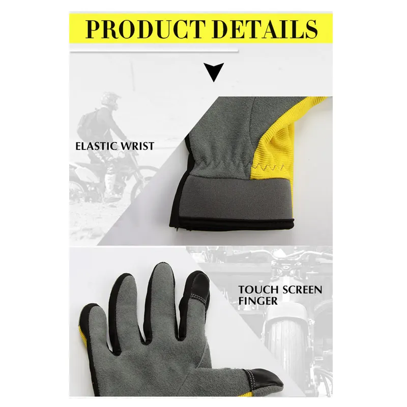 Мотоциклетные Перчатки OZERO с сенсорным экраном кожаные перчатки из натуральной