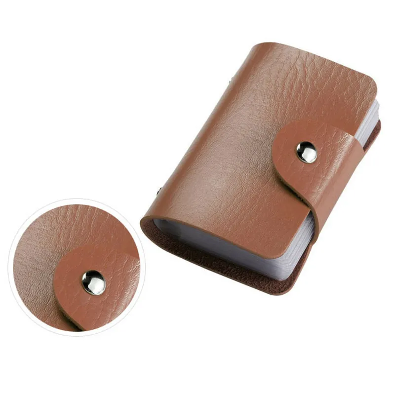 Новый 24 слотов для карт из искусственной кожи держатель женщин и мужчин Название