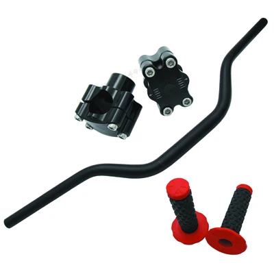 Black 1 1/8 ''мотоцикл руль 28 мм жир ручки чпу стойки для руля коврик для барной стойки Байк велосипед ямы для Honda CR125 CRF250 450 CR125 250 - Цвет: Black