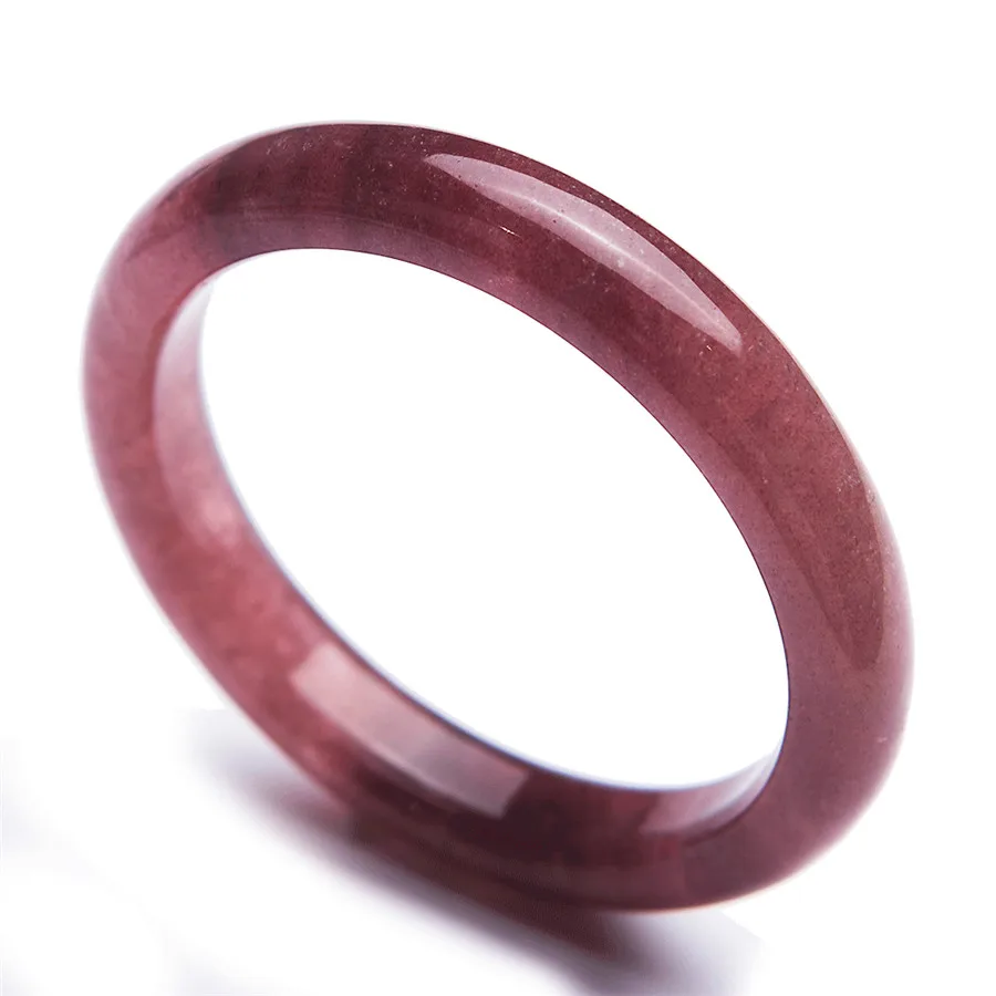 Браслет женский из натурального кварца с клубникой модный браслет природными