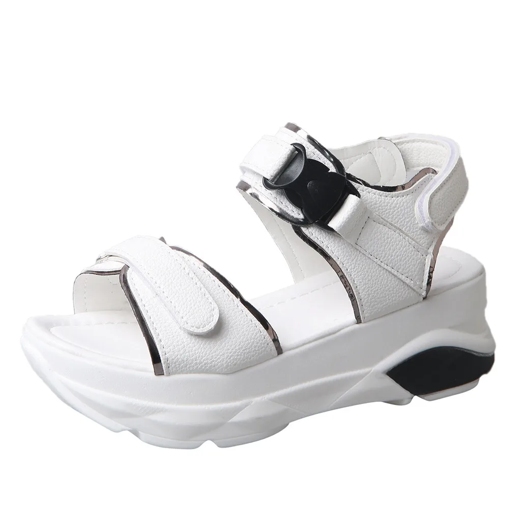 Сандалии SAGACE женские кожаные на танкетке с ремешком щиколотке|Боссоножки и