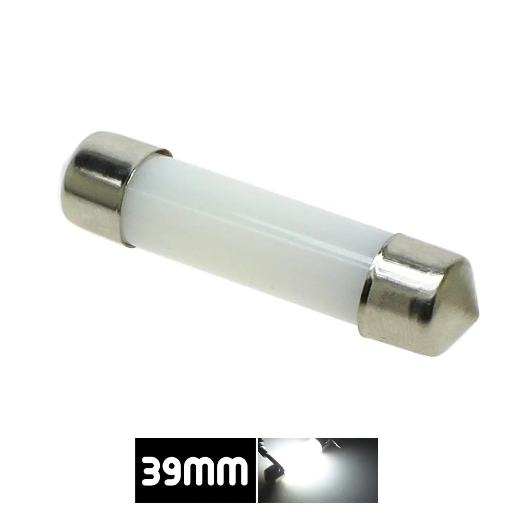 Автомобильный купол 39 мм гирлянда Стайлинг белые огни стиль молочного филе COB