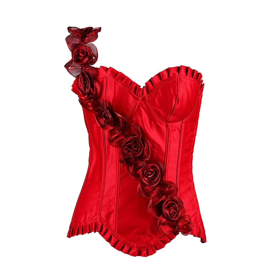 Женский корсет для коррекции фигуры с цветочной аппликацией | Женская одежда