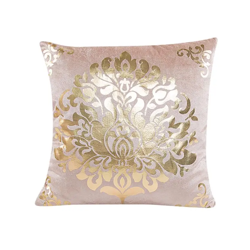 Bronzing Golden Cushion Cover Pineapple Geometric White Throw Pillow Sofa Home Decoration Decorative Pillowcase fronha july30 | Дом и сад