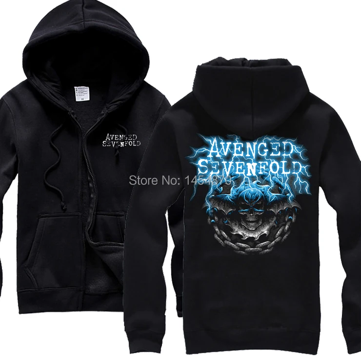 

Super Cool Avenged Sevenfold A7X Band 100%Cotton Rock Hoodies jacket high quality punk hardrock sweatshirt zipper fleece