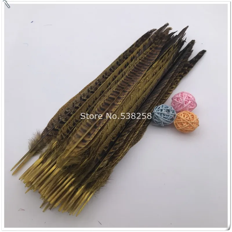 2 размера 50 шт. желтая курица перо фазана летучая вязка продажа разноцветных